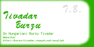 tivadar burzu business card